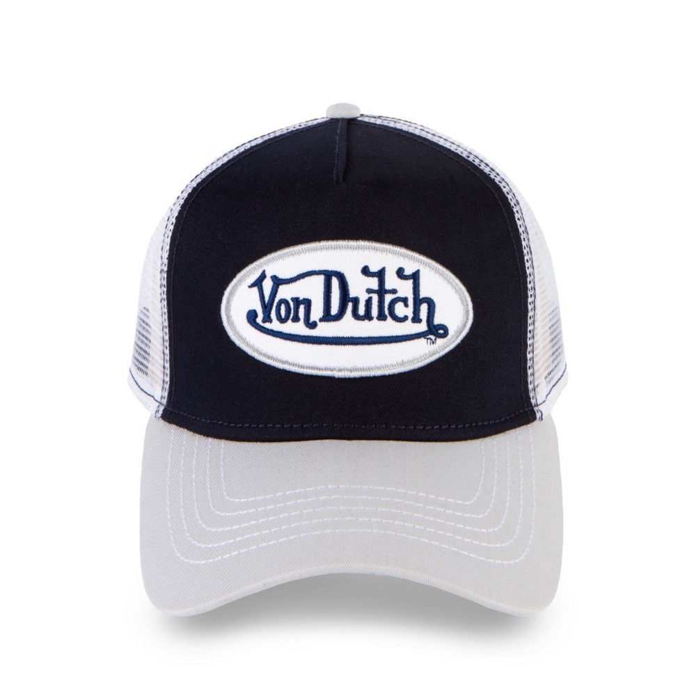 Classic Von Dutch Hat navy blue with Gray